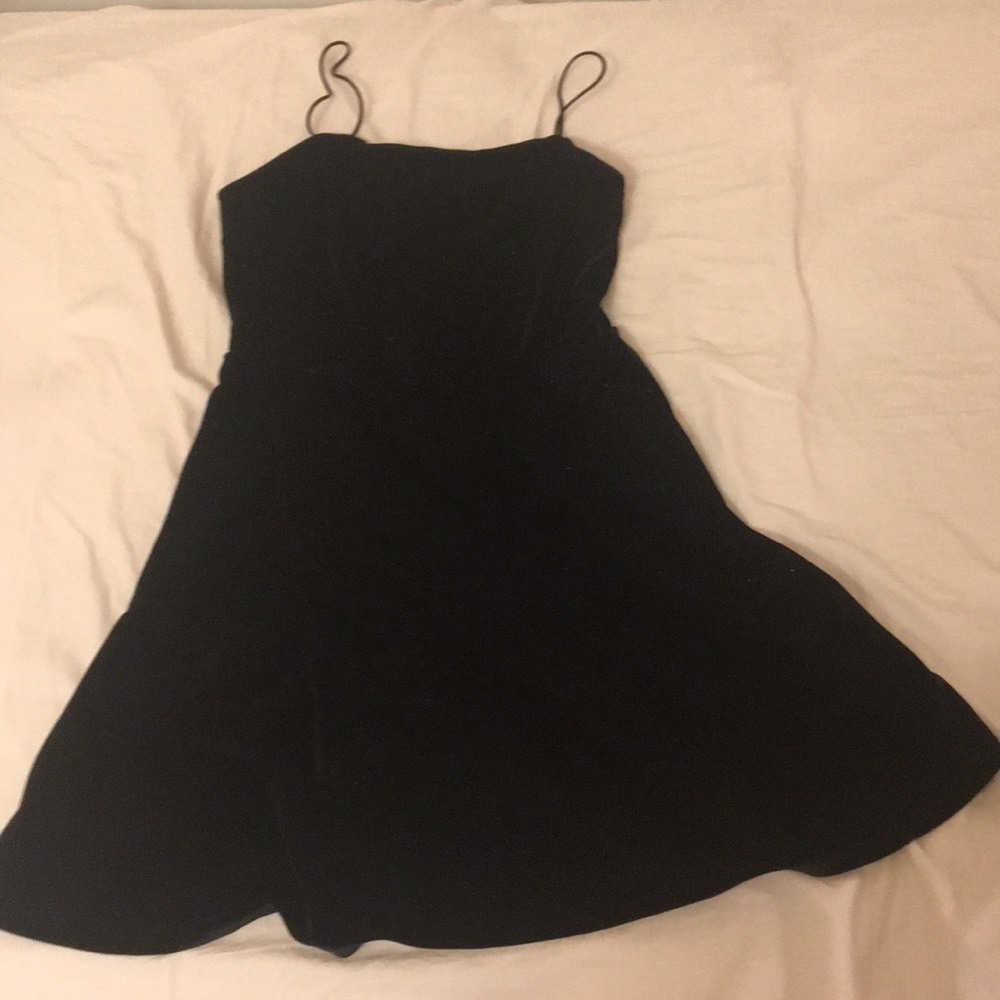 WORN TWICE. Urban outfitters velvet black dress